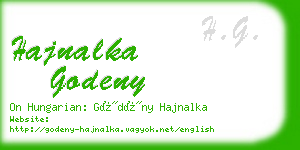 hajnalka godeny business card